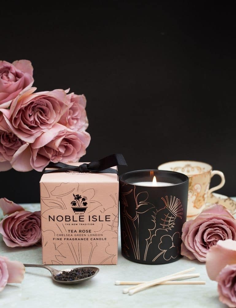 Luxury Tea Rose Shower Gel and Candle Duo